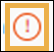 Red circle warning icon with a yellow highlight box around it.